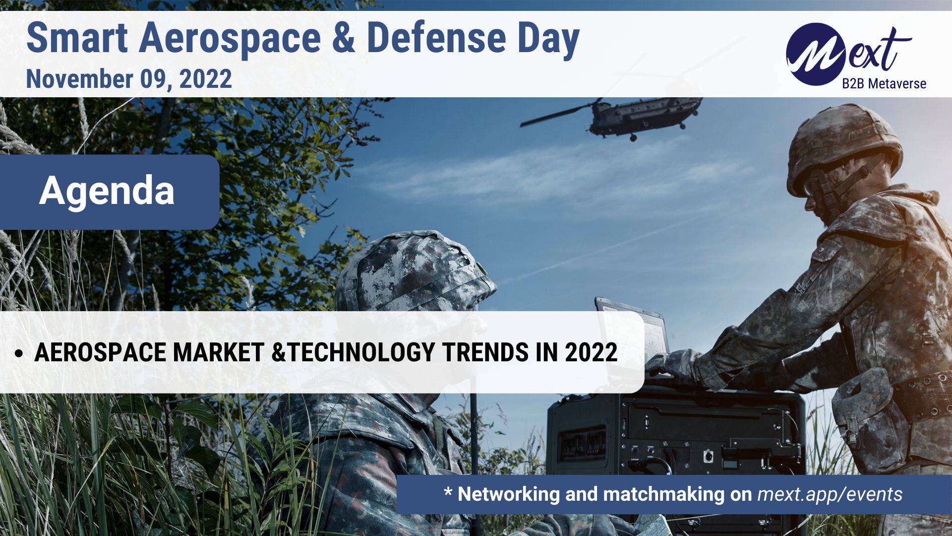 Smart Aerospace and Defence Day is an event arranged by Must at 9th November 2022